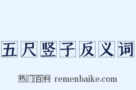 五尺竖子反义词是什么意思的图片